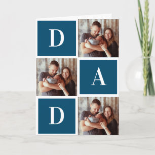 Pappa Modern fotokollage fars dag Kort