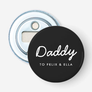 pappa Modern Kids Namn Fars dag Black Flasköppnare