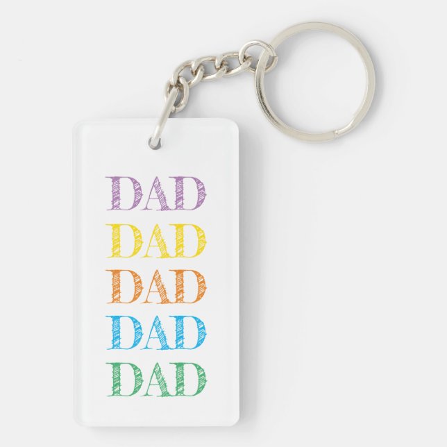 PAPPA Modern Typografi Regbow Färg Fars dag (Baksidan)