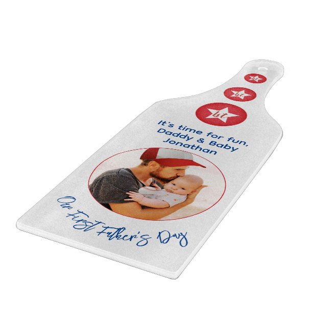 Pappa Modern Typography Photo First Fars dag (Hörn)