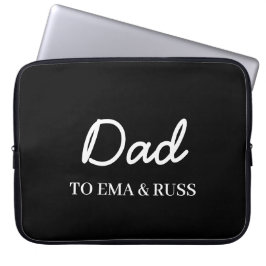 Pappa Moderna Barn Namn Fars Dag Svart Laptop Fodral