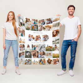 Pappa moderna multifoto fars dag svart vit fleecefilt