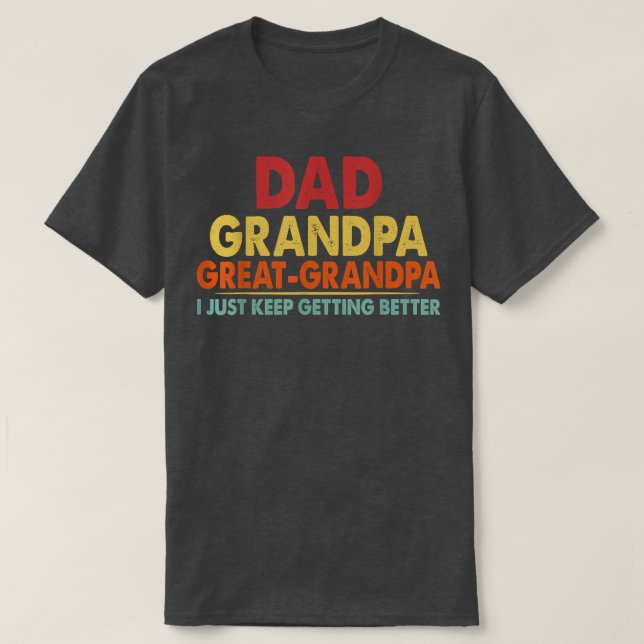 Pappa morfar Underbar morfar från Barnbarn T Shirt (Design framsida)