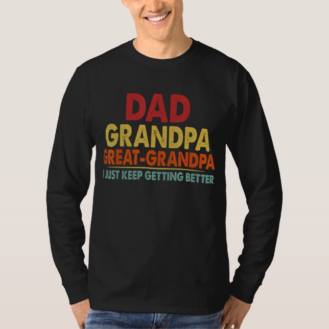 Pappa morfar Underbar morfar från Barnbarn T Shirt (Framsida)