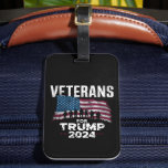 Pappa morfar Veterans for Trump 2024 American Flag Bagagebricka<br><div class="desc">Pappa morfar Veterans for Trump 2024 American Flagga</div>