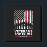 Pappa morfar Veterans for Trump 2024 American Flag Magnet<br><div class="desc">Pappa morfar Veterans for Trump 2024 American Flagga</div>