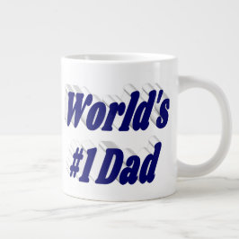 Pappa mörk blått text jumbo mugg