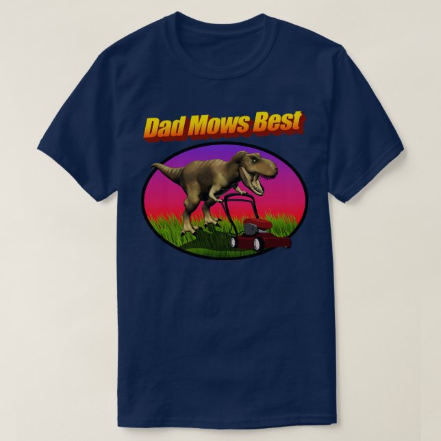 Pappa Mows Best Gräsmatta Making Pappa Joke T Shirt (Design framsida)