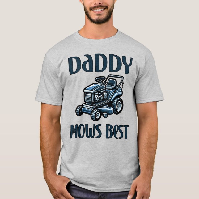 Pappa Mows Best T-Shirt (Framsida)