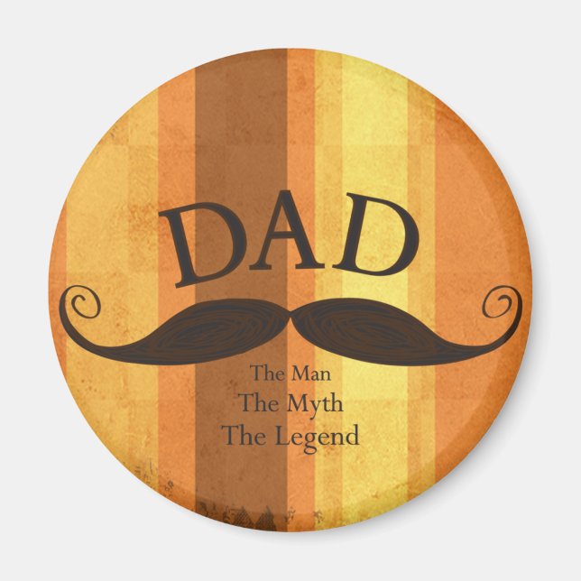 Pappa Mustache Magnet (Framsidan)