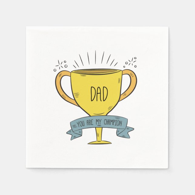 Pappa My Champion Fars dag | Napkin Pappersservett (Framsidan)