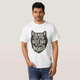 Pappa, My Hero - Fet Tiger Head Text Art T Shirt