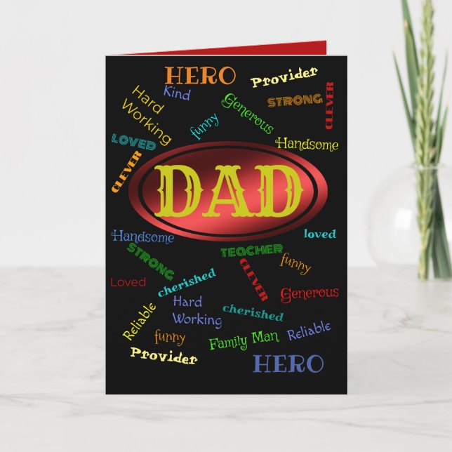 Pappa My Hero Kort (Framsida)