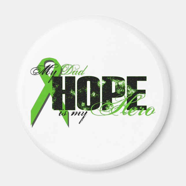 Pappa My Hero - Lymphoma Hope Magnet (Framsidan)
