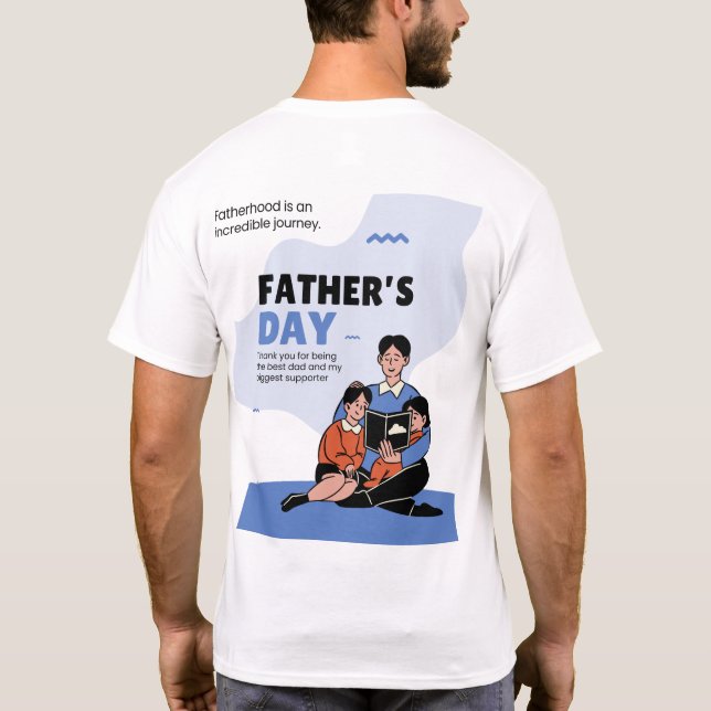 Pappa: My Sten, My Guide, My Hero T Shirt (Baksida)