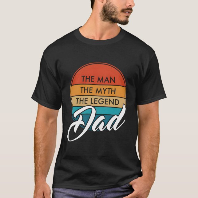 Pappa myten om Fars dag T Shirt (Framsida)