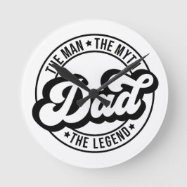 Pappa, myten om pappa manar pappa rund klocka