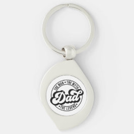Pappa, myten om pappa manar pappa swirl silverfärgad nyckelring