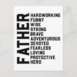 Pappa, myten om pappa manar pappa vykort
