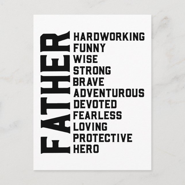Pappa, myten om pappa manar pappa vykort (Framsida)