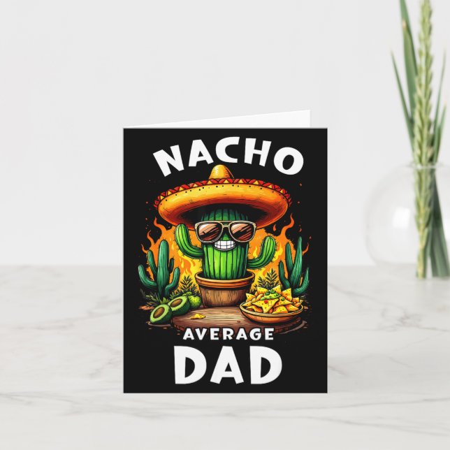 Pappa nacho genomsnittlig cinco de mayo mexikansk  kort (Framsida)
