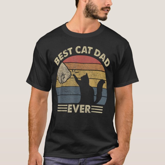 Pappa någonsin funny Pappa, Fars dag Cat Owner T Shirt (Framsida)