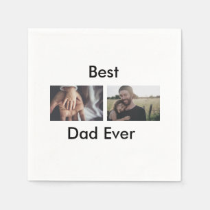 pappa någonsin lycklig fars dag lägga till ditt fo pappersservett