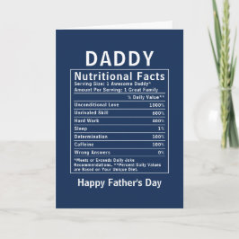 Pappa Näringsfakta fadersdagspresenter Kort