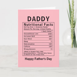 Pappa Näringsfakta fadersdagspresenter Kort