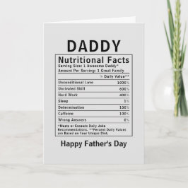 Pappa Näringsfakta fadersdagspresenter Kort