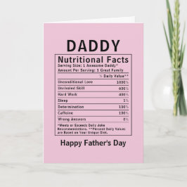 Pappa Näringsfakta fadersdagspresenter Kort