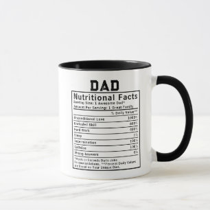 Pappa Näringsfakta fadersdagspresenter Mugg