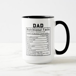 Pappa Näringsfakta fadersdagspresenter Mugg