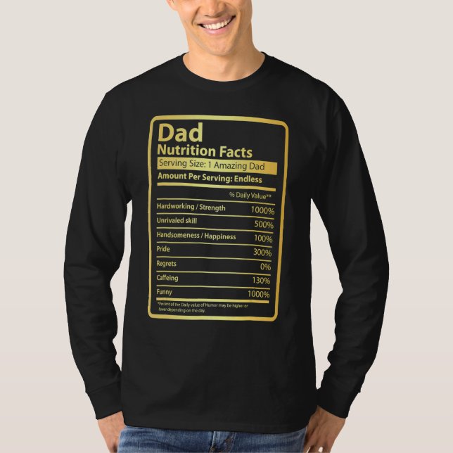 Pappa näringsfenomen Fars dag för Pappa T Shirt (Framsida)