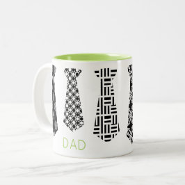 Pappa Neck Tie Fars dag Office Chef Två-Tonad Mugg
