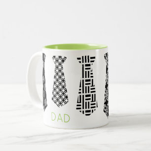 Pappa Neck Tie Fars dag Office Chef Två-Tonad Mugg