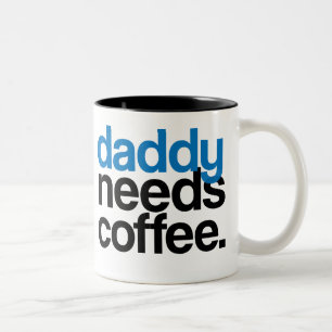 Pappa Needs Coffee Två-Tonad Mugg