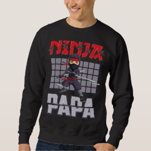 Pappa Ninja Födelsedagsfest Ideas Birthday Ninja P Lång Ärmad Tröja