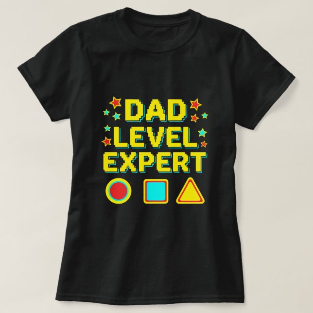 Pappa Nivå Expert Retro Gamer Pappa Tröja (Design framsida)