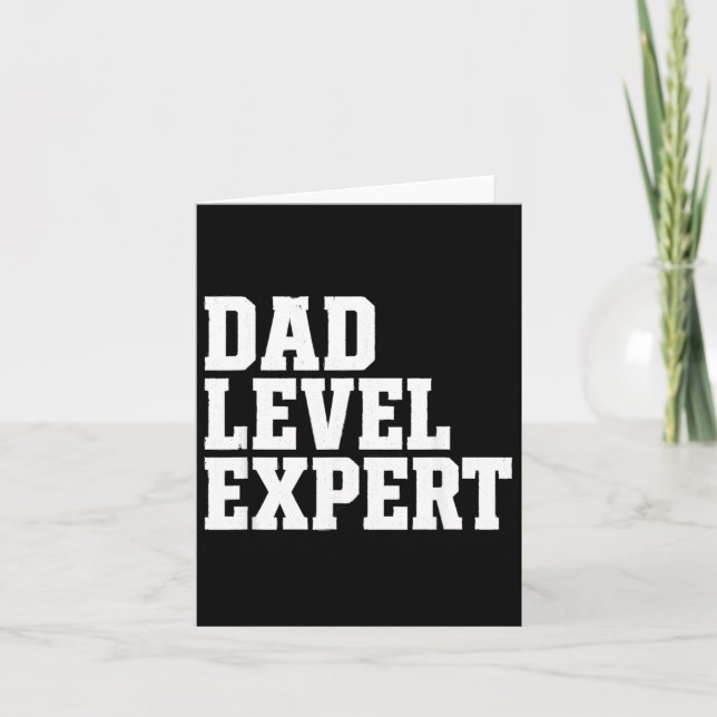 Pappa Nivå Expert Roligt Fader Present Kort (Framsida)