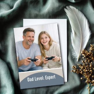 Pappa Nivå Expert Spelande Fars dag Anpassningsbar Kort