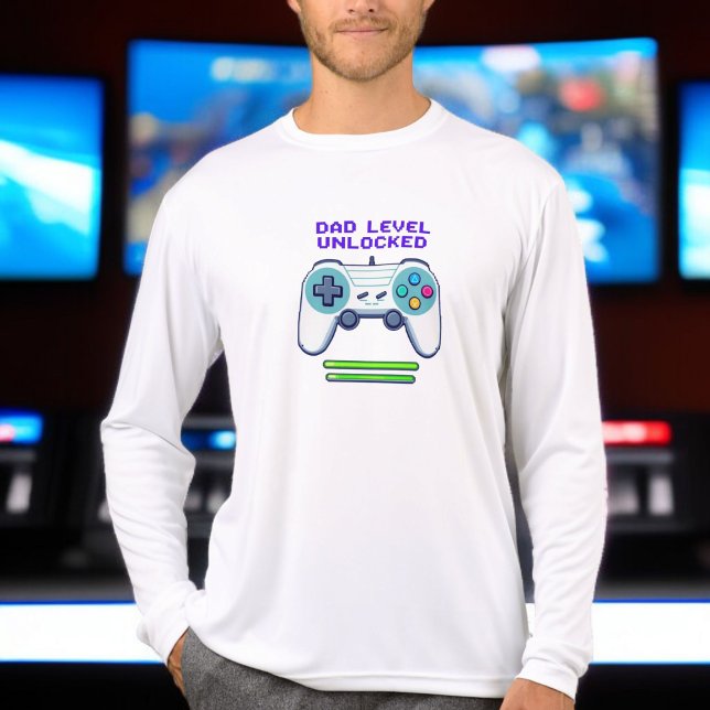 Pappa-nivå olåst | Första spelaren i Fars dag T Shirt (Skapare uppladdad)