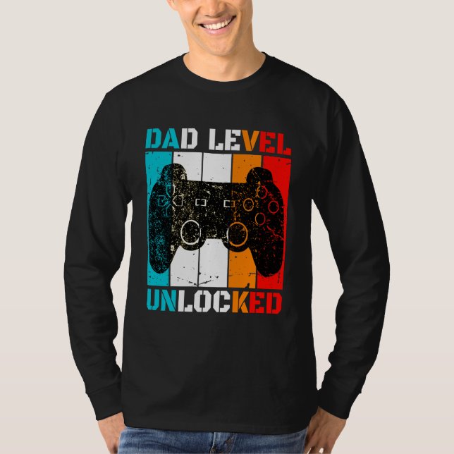 Pappa-nivå olåst t shirt (Framsida)