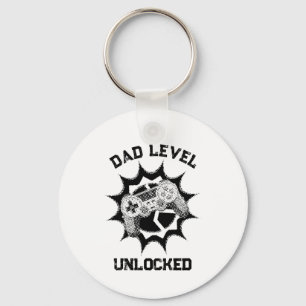 Pappa Nivå Upplåst Retro Gamer Citat Nyckelring