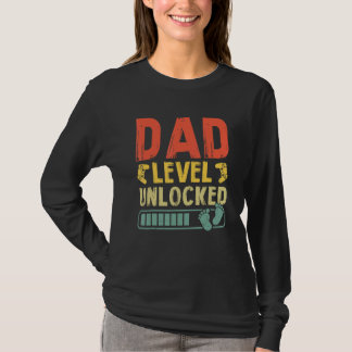 Pappa Nivå Upplåst Retro Videospel Graviditet Fett T Shirt