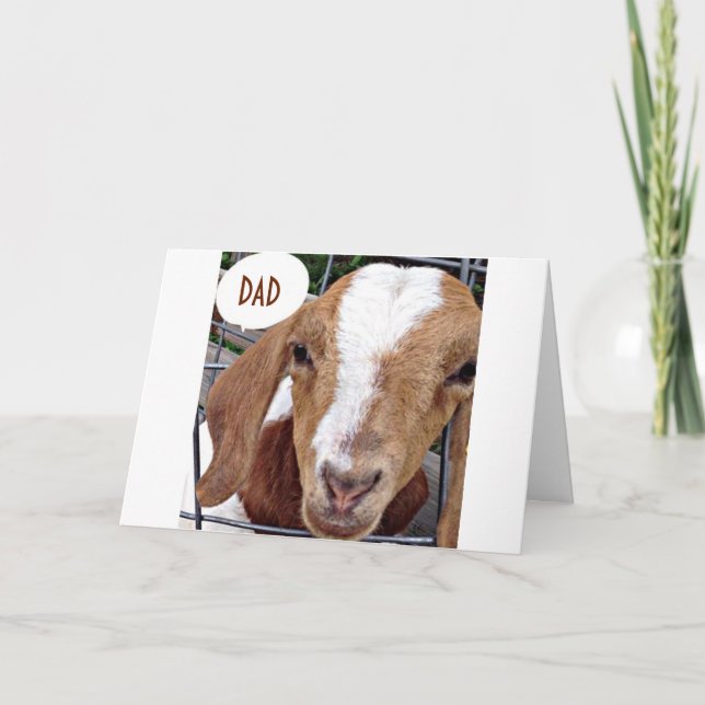 PAPPA-NO KIDDING RUNUNT PÅ DIN BIRTHDAY SÄGER GOAT KORT (Framsida)