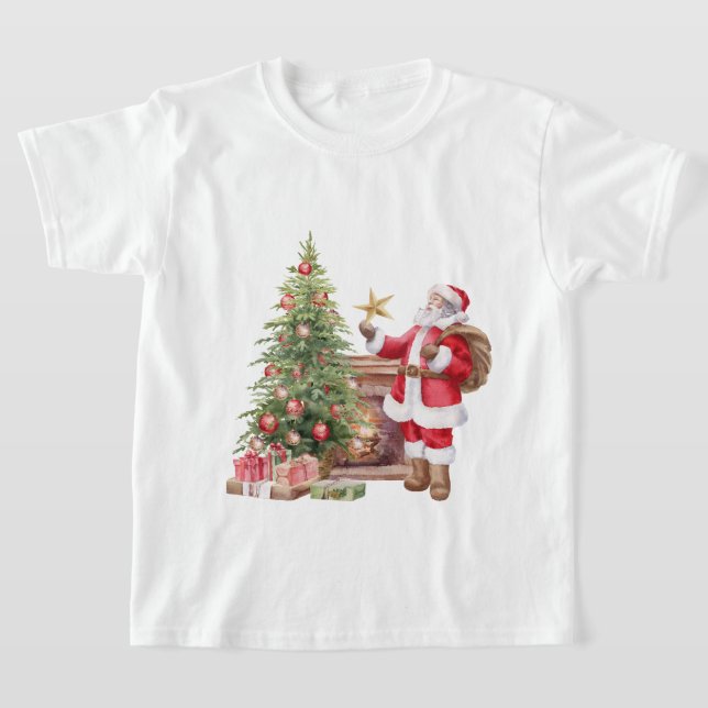 Pappa Noel Jultomten jul T Shirt (Laydown)