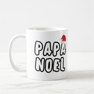 Pappa Noel Santa Hat-jultypografi Kaffemugg