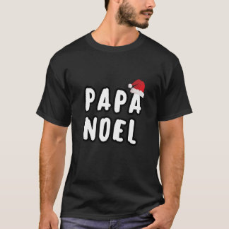 Pappa Noel Santa Hat-jultypografi T Shirt