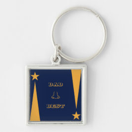 Pappa Nose Best pun Fyrkantig Silverfärgad Nyckelring